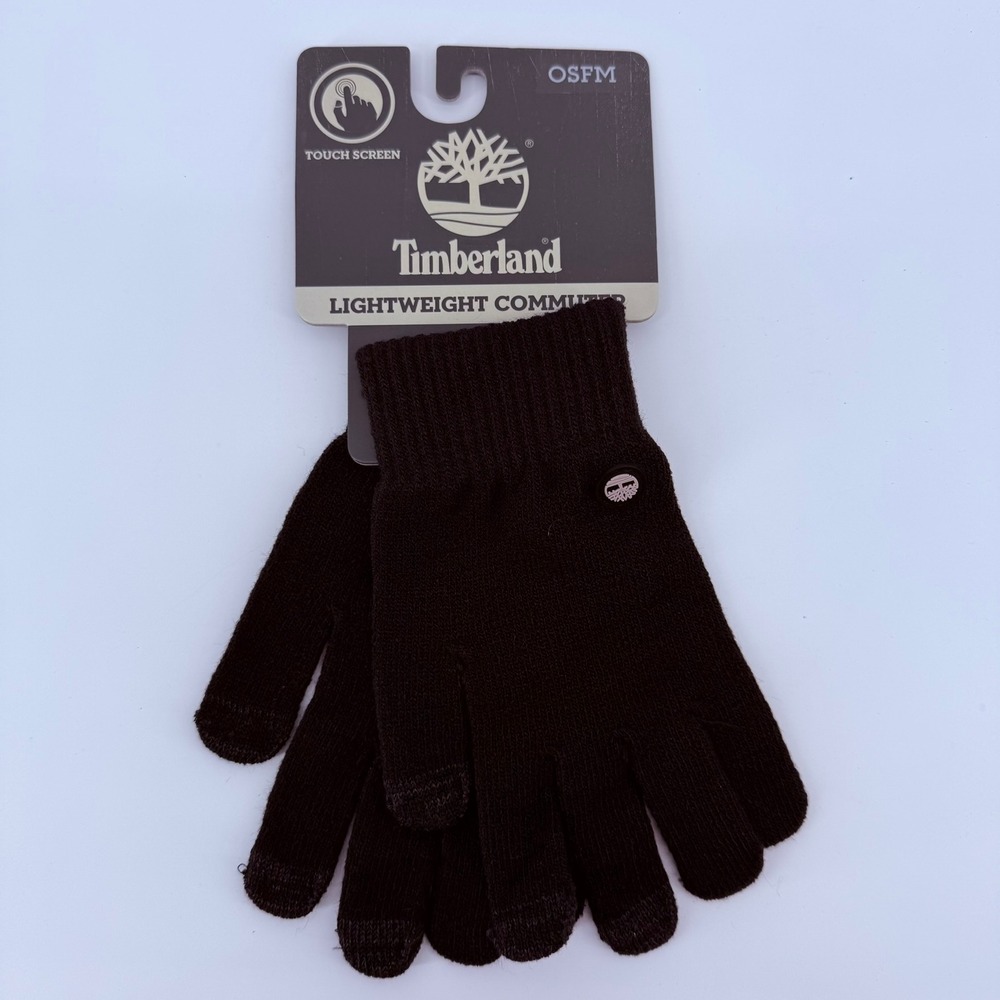 Timberland Womens Lightweight Commuter Touch Screen Knit Gloves Black
